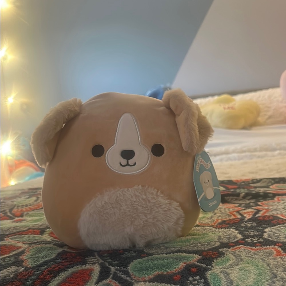 Squishmallows Tan and White Dog Plush